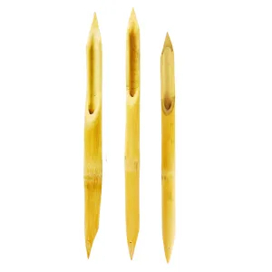 3 Piece 6,7,8 Inch Hollow Bamboo Modeling Tools for Clay/Wax  - CR-09884