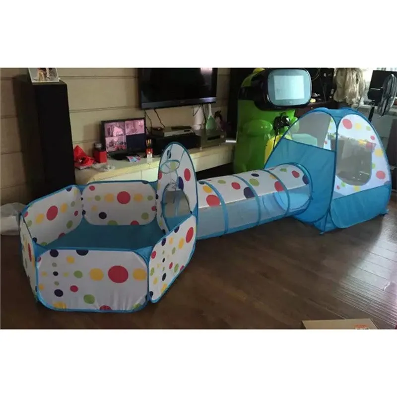 3pcs Kids Play Tent Crawl Tunnel and Ball Pit for Toddlers