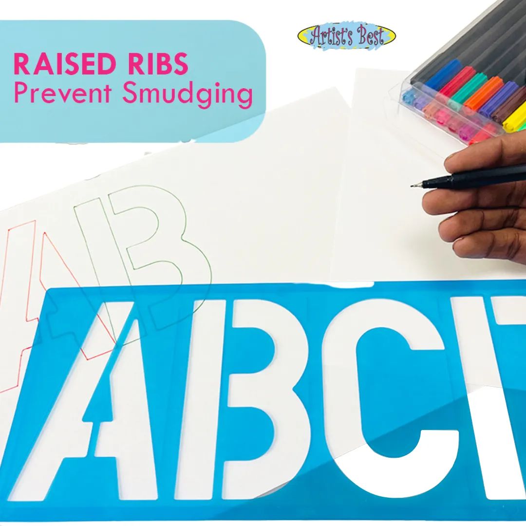 8 Piece 4 Inch Stencils for Numbers, Letters & Symbols  - CR-71027