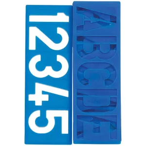 8 Piece 4 Inch Stencils for Numbers, Letters & Symbols  - CR-71027