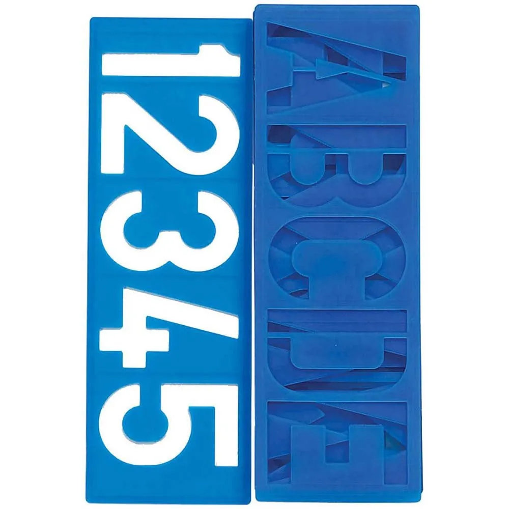 8 Piece 4 Inch Stencils for Numbers, Letters & Symbols  - CR-71027