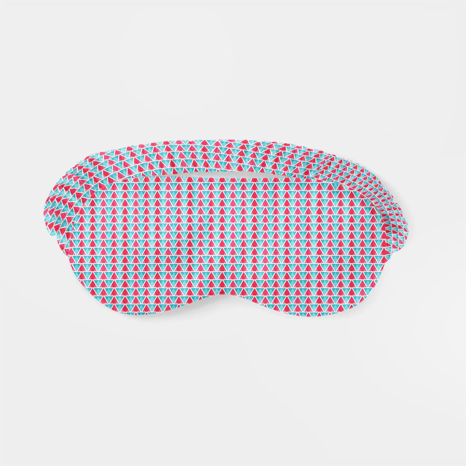 Abstract Triangles Sleeping Eye Pad Blackout Eye Cover | Soft Anti-Allergic Eco-Friendly Natural Mulberry Silk Fabric