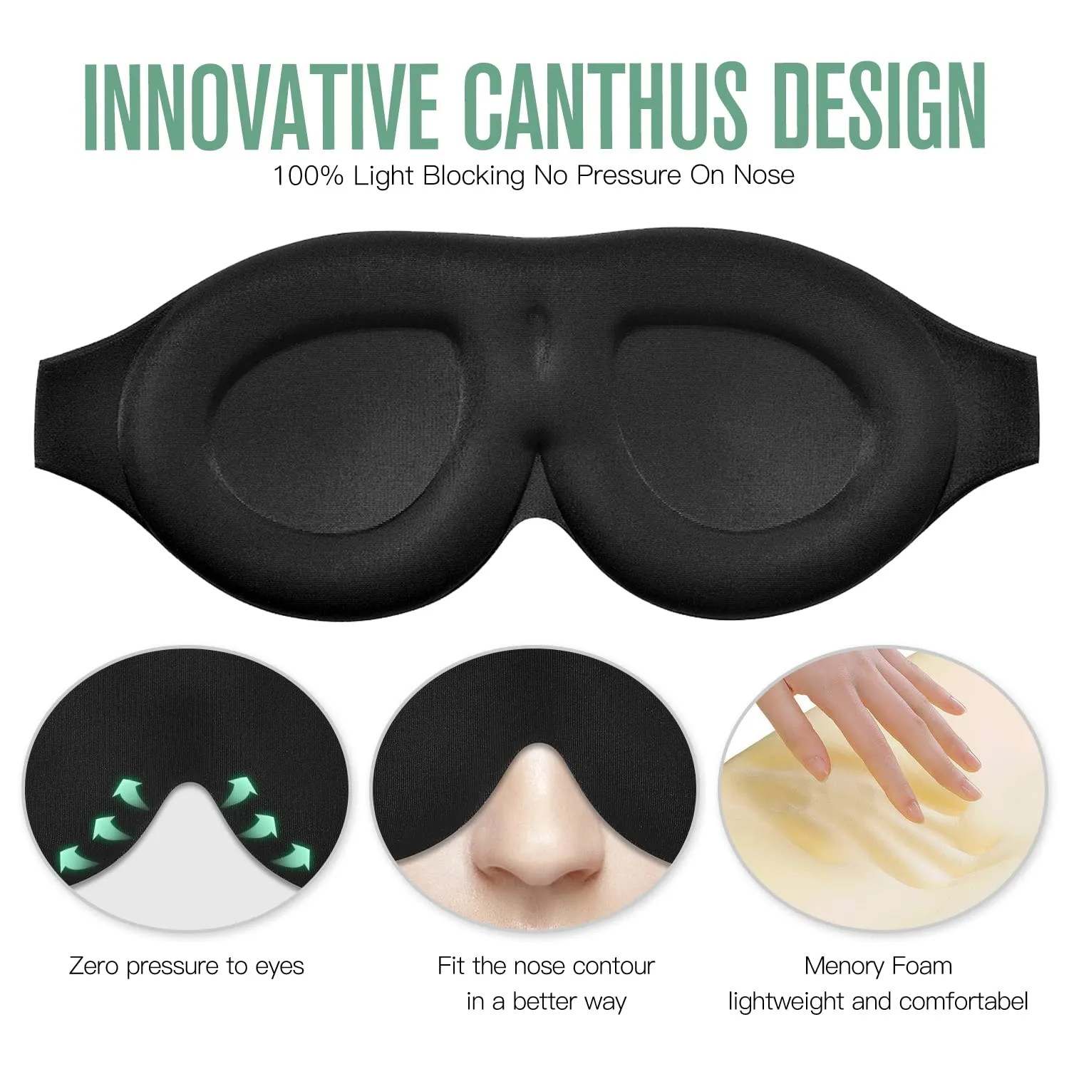 ALASKA BEAR Contoured Cups Sleep Mask for Women Men 100 Percent Blackout, 0 Pressure Blindfold for Sleeping Cool 3D Design Eyeshade - w/Silky Bag and Memory Foam Earplugs - Zoadic Constellations A Starry Night