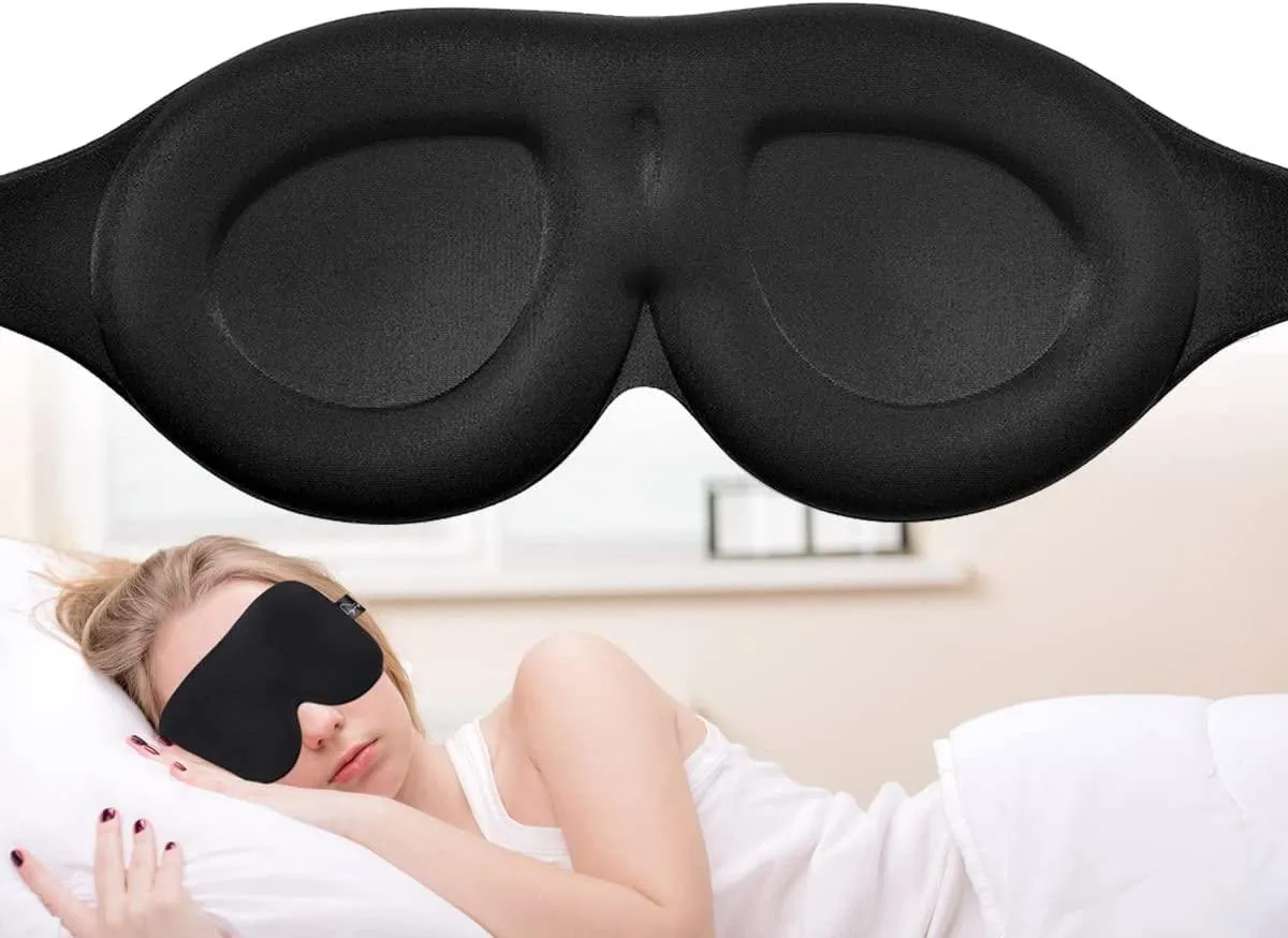 ALASKA BEAR Memory Foam Sleep Mask with 3D Molded Cups, a Contour Pillow for Your Eyes
