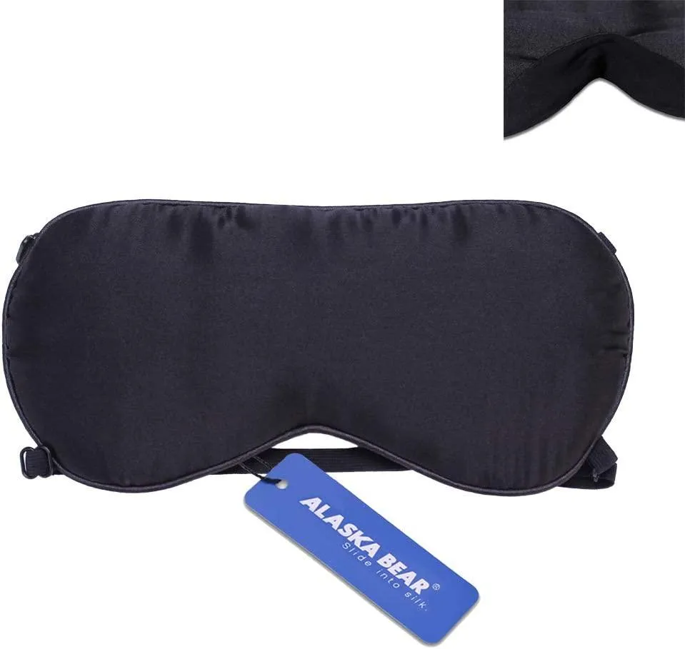 ALASKA BEAR Memory Foam Sleep Mask with 3D Molded Cups, a Contour Pillow for Your Eyes