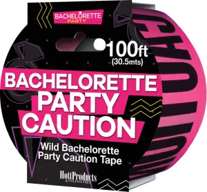 Bachelorette Party Caution Tape - 100 Feet, Pink with Black Print, Wild Party Atmosphere Enhancer