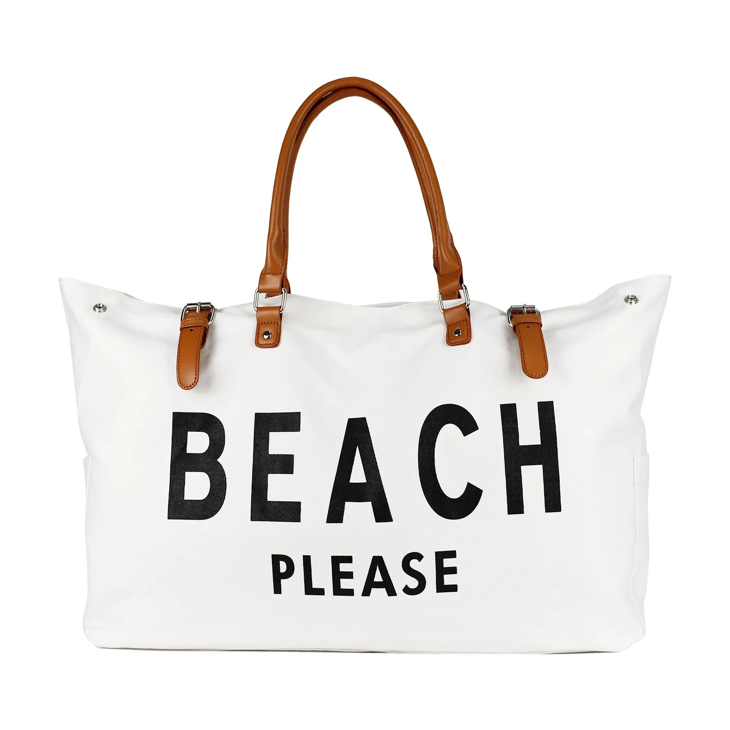Beach Bag with Leather Handle, Extra Large Beach Bag for Women Waterproof Sandproof, Whatup Beaches Bag