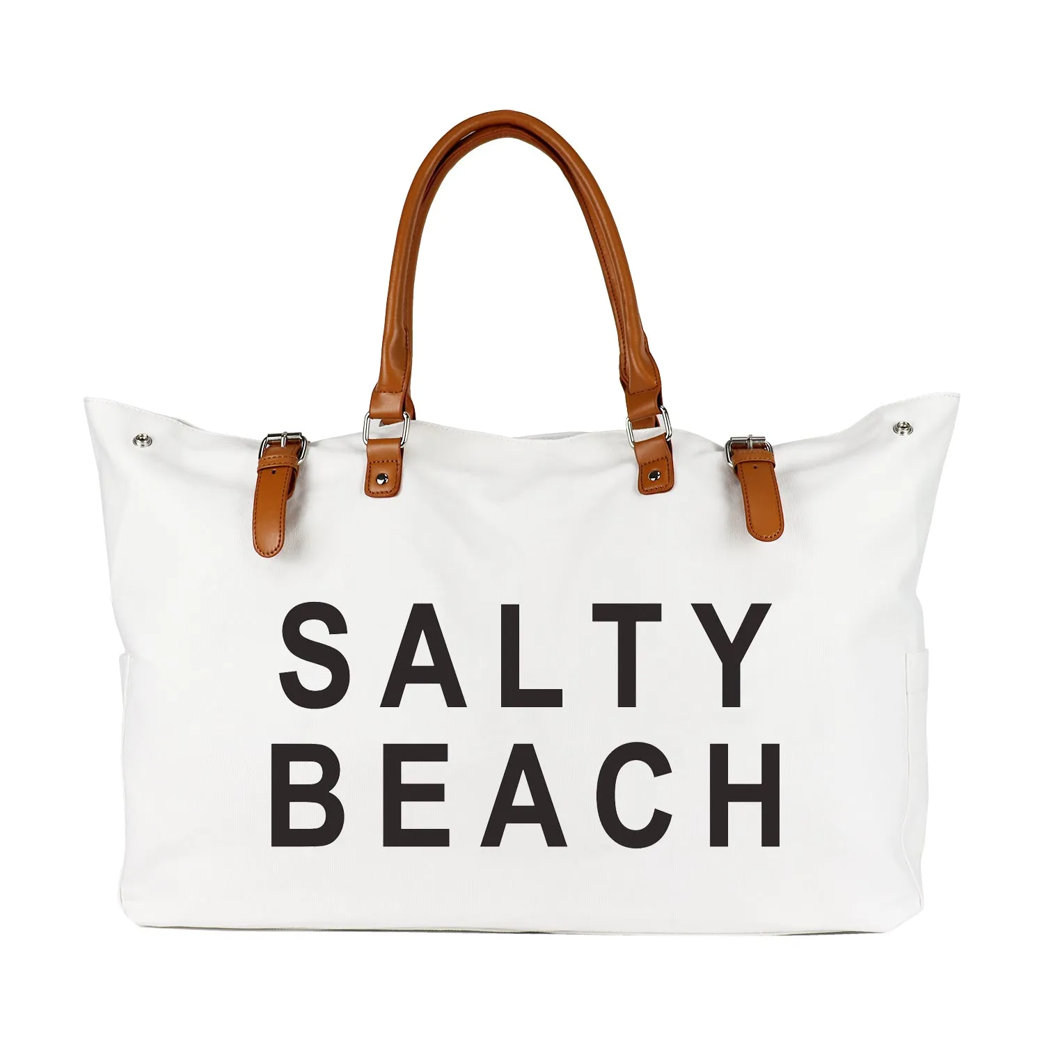 Beach Bag with Leather Handle, Extra Large Beach Bag for Women Waterproof Sandproof, Whatup Beaches Bag