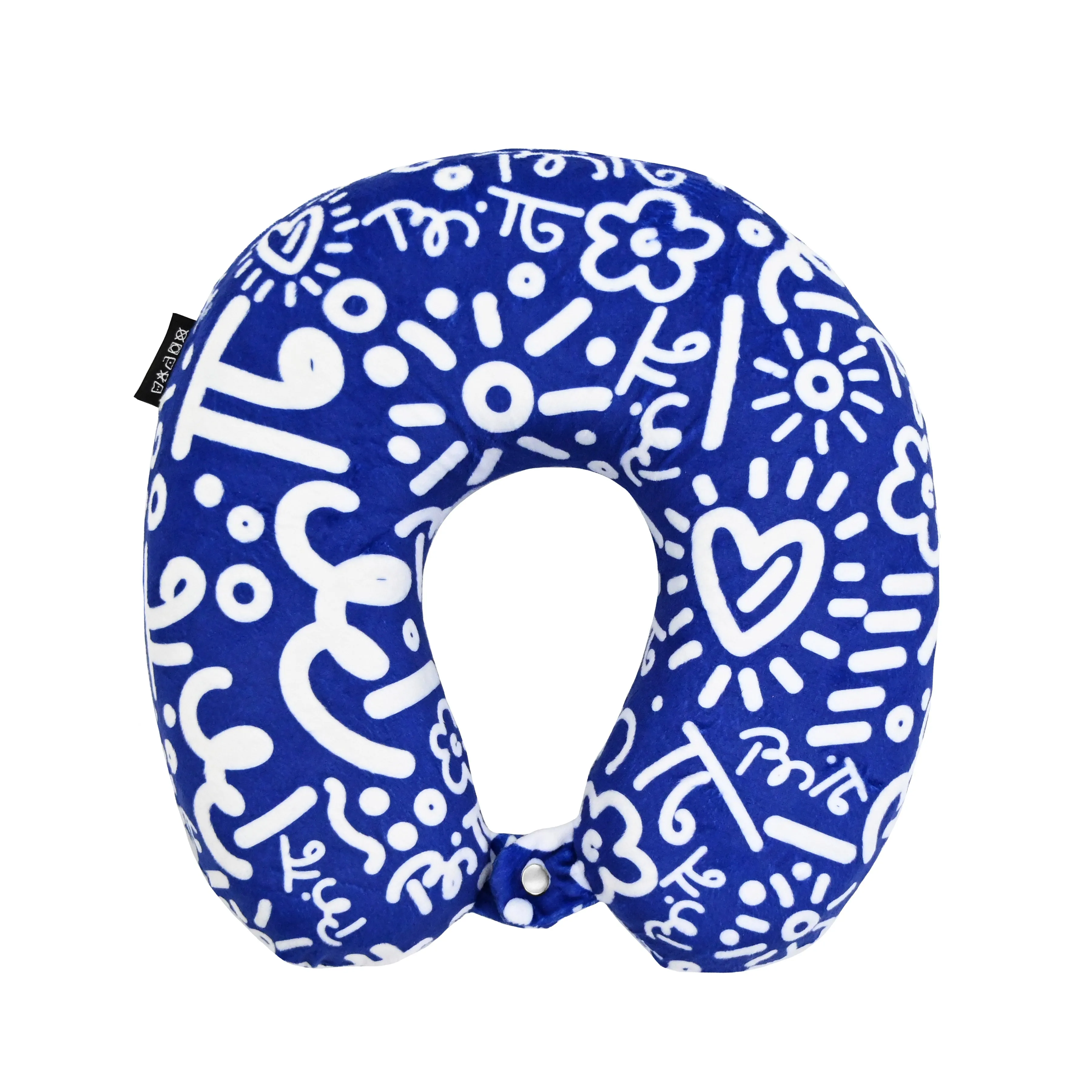 BRITTO® Travel Neck Pillow - Graffiti Blue