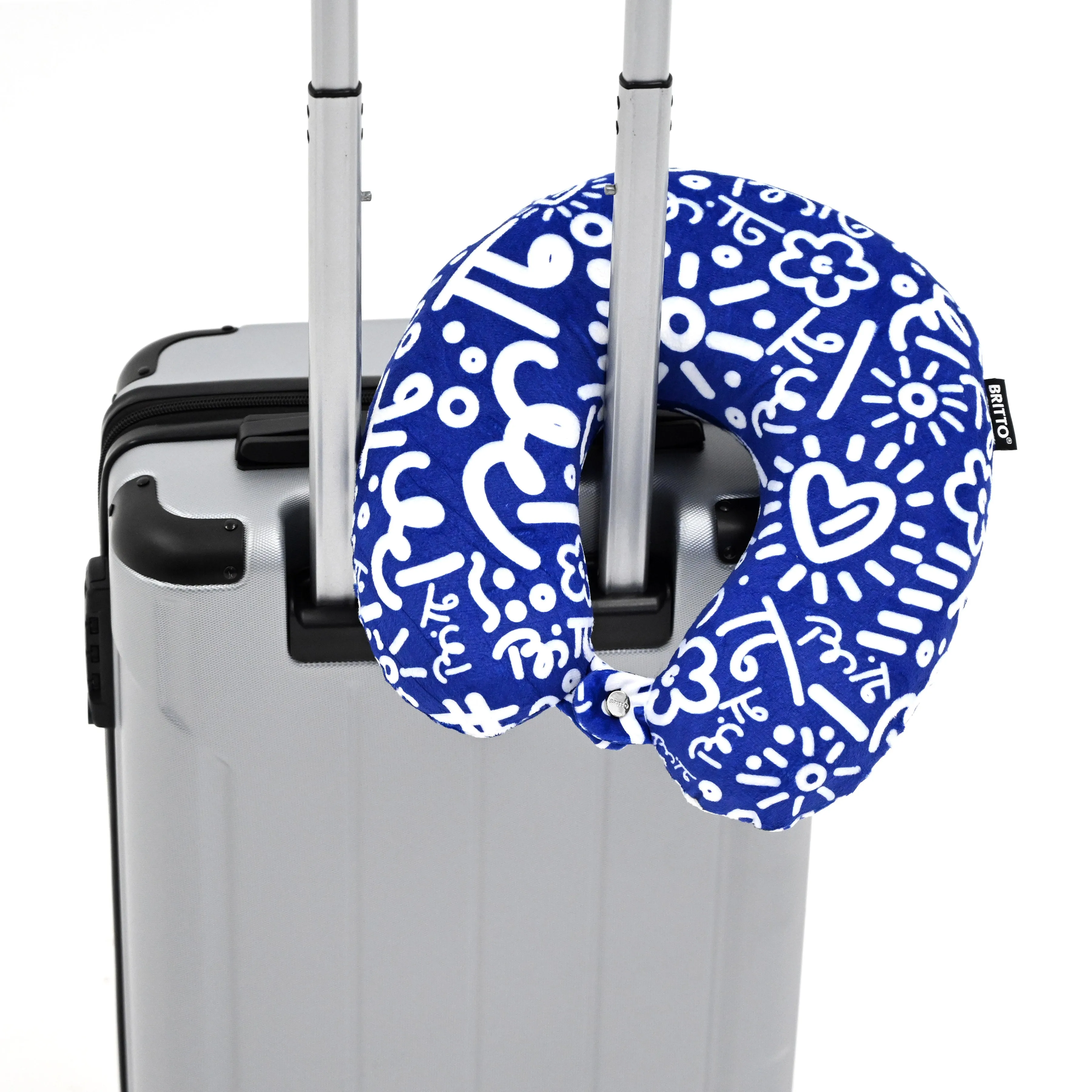 BRITTO® Travel Neck Pillow - Graffiti Blue