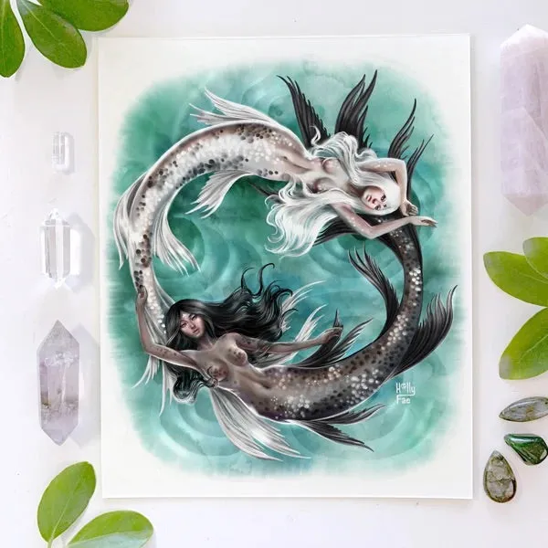 Gemini Mermaid Tote Bag