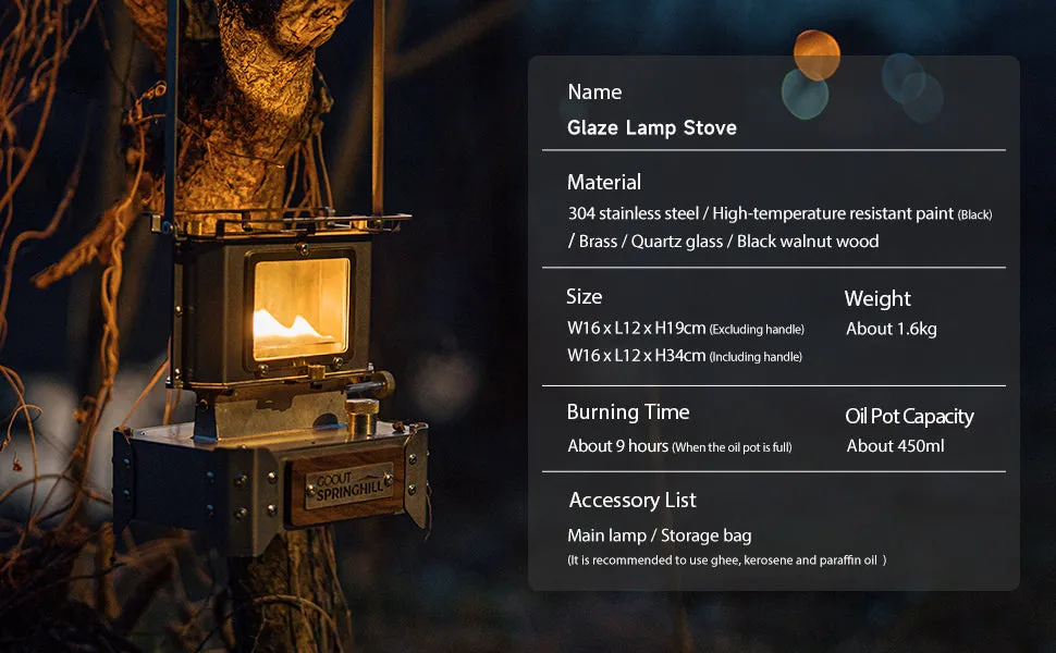 Glaze Lamp Stove