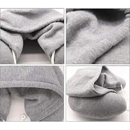 Hooded Neck Pillow with Hood Hoodie Travel Pillow