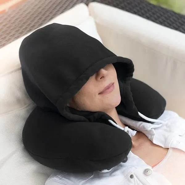 Hooded Neck Pillow with Hood Hoodie Travel Pillow