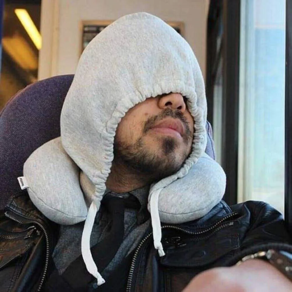 Hooded Neck Pillow with Hood Hoodie Travel Pillow