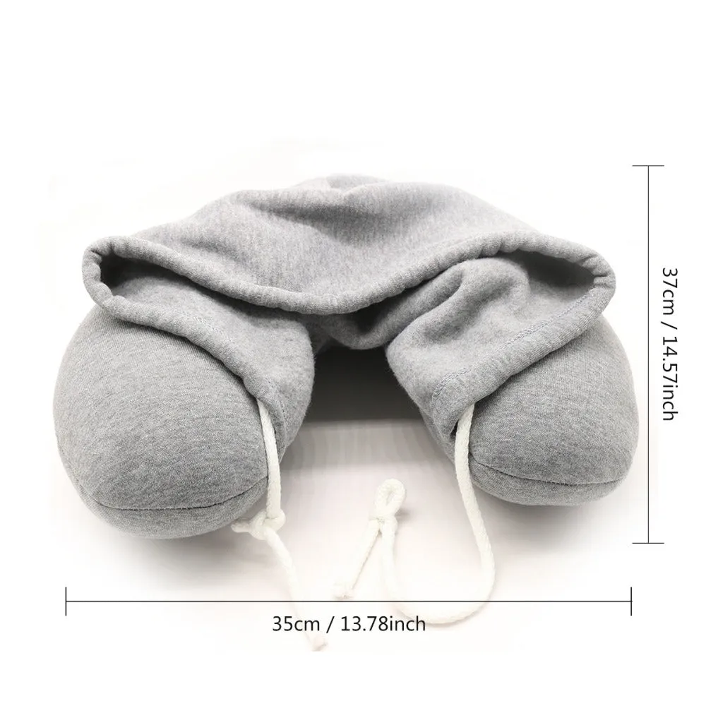 Hooded Neck Pillow with Hood Hoodie Travel Pillow