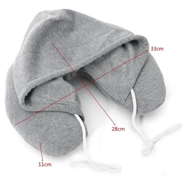 Hooded Neck Pillow with Hood Hoodie Travel Pillow