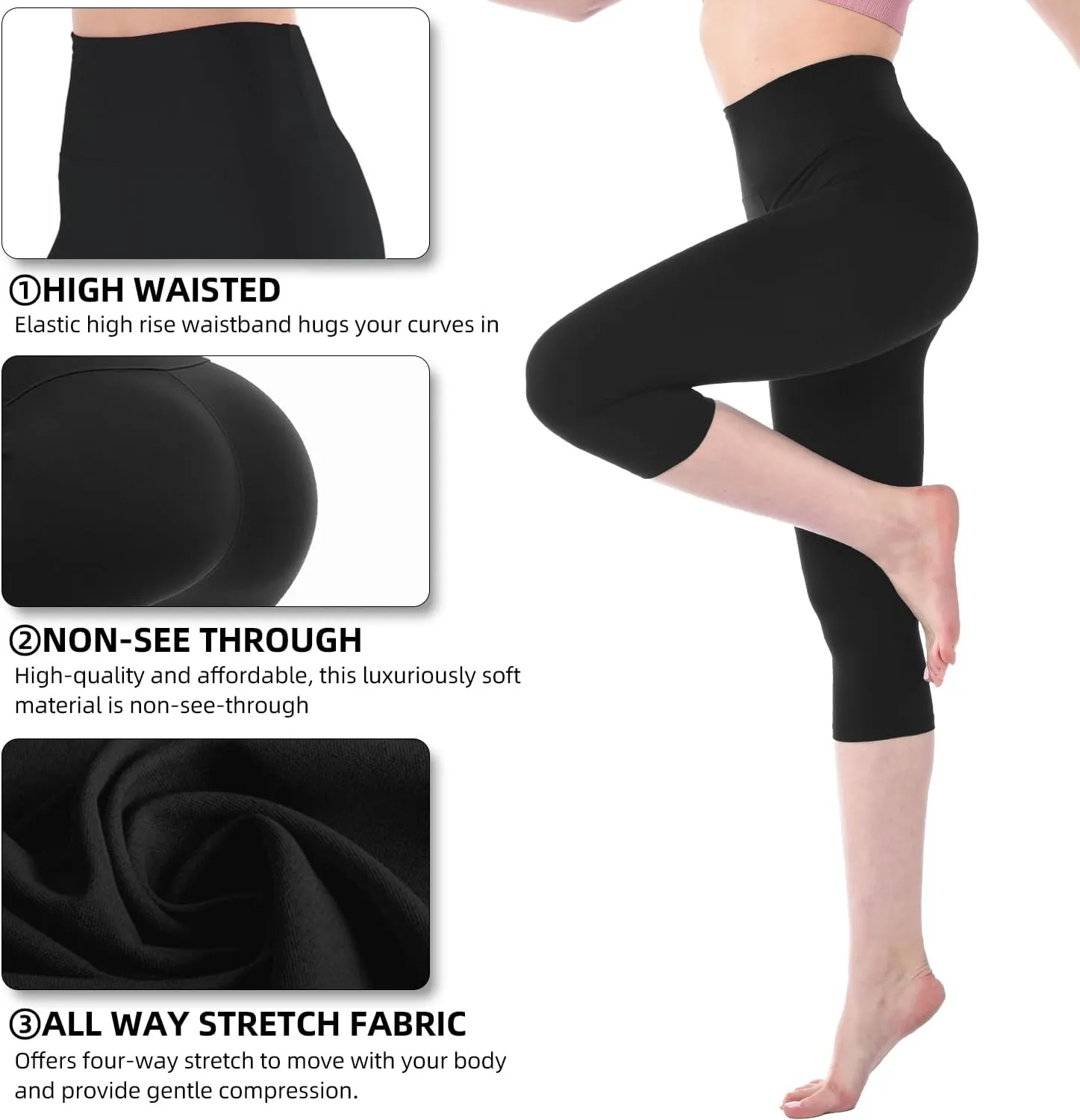 Leggings for Women - High Waisted Workout Leggings for Women Running Exercise