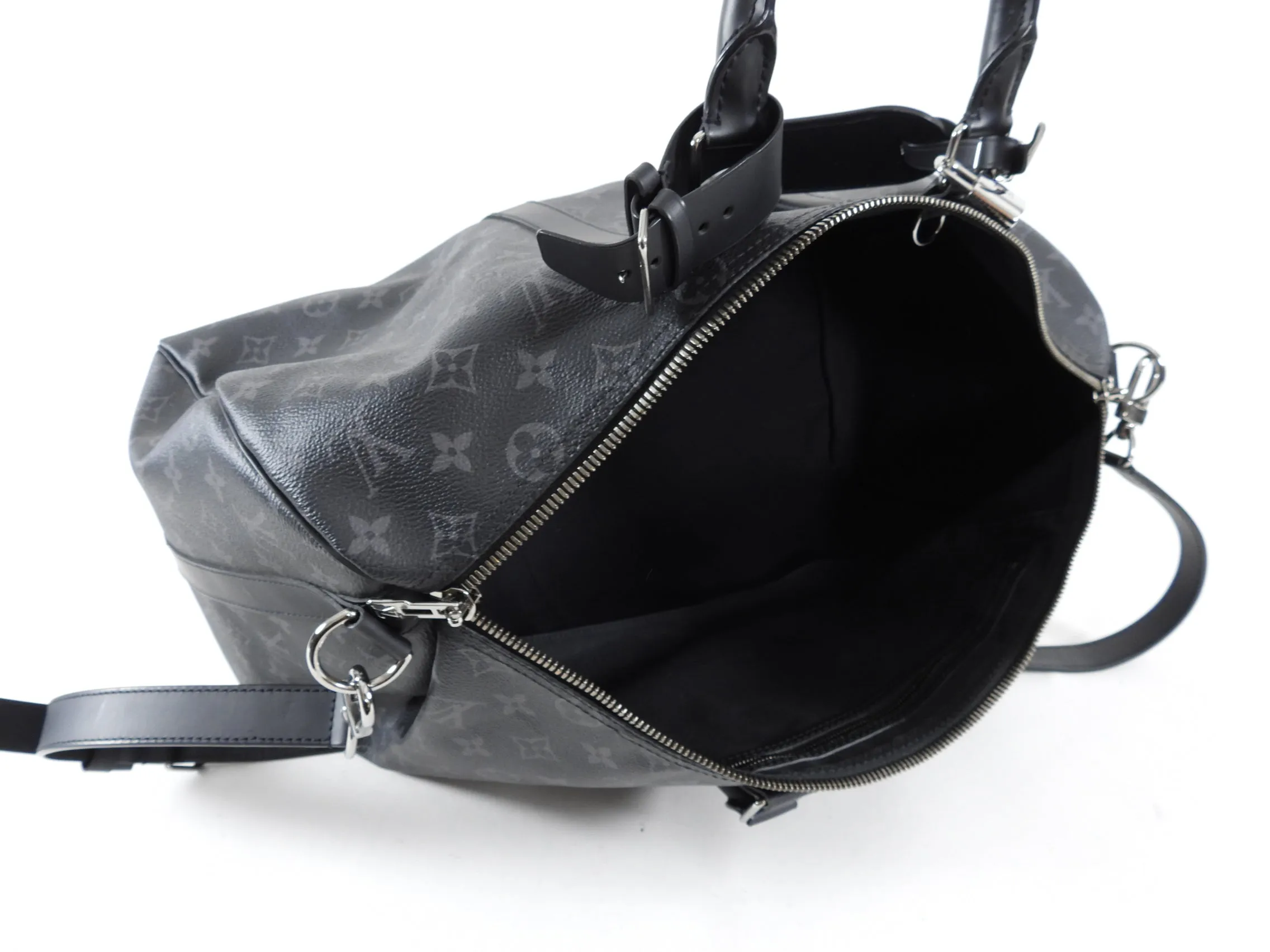 Louis Vuitton Monogram Eclipse Keepall Bandouliere 45 Duffle Bag