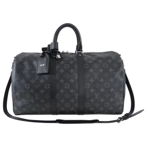 Louis Vuitton Monogram Eclipse Keepall Bandouliere 45 Duffle Bag