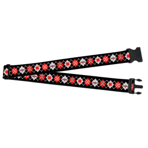 Luggage Strap - 2.0" - BD Argyle Black/Red/Gray
