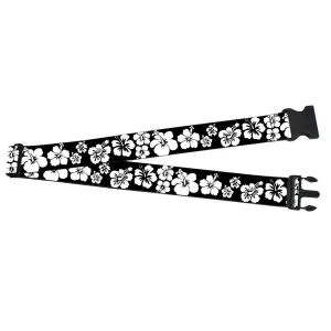 Luggage Strap - 2.0" - Hibiscus Black/White