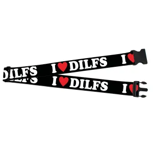 Luggage Strap - 2.0" - I "HEART" DILFS Black/White/Red