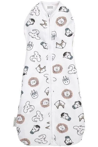 Meyco Cocoon Swaddle Bag Animal - Multicolour - 70cm
