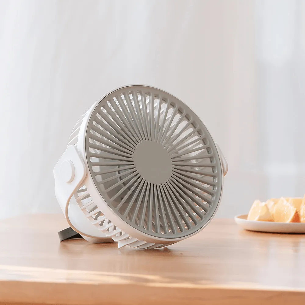Mini Ceiling Fan Outdoor Tent Fan Desktop Portable USB Rechargeable Fans 4 Gears Wind Speed for Home Office Dormitory Bedroom