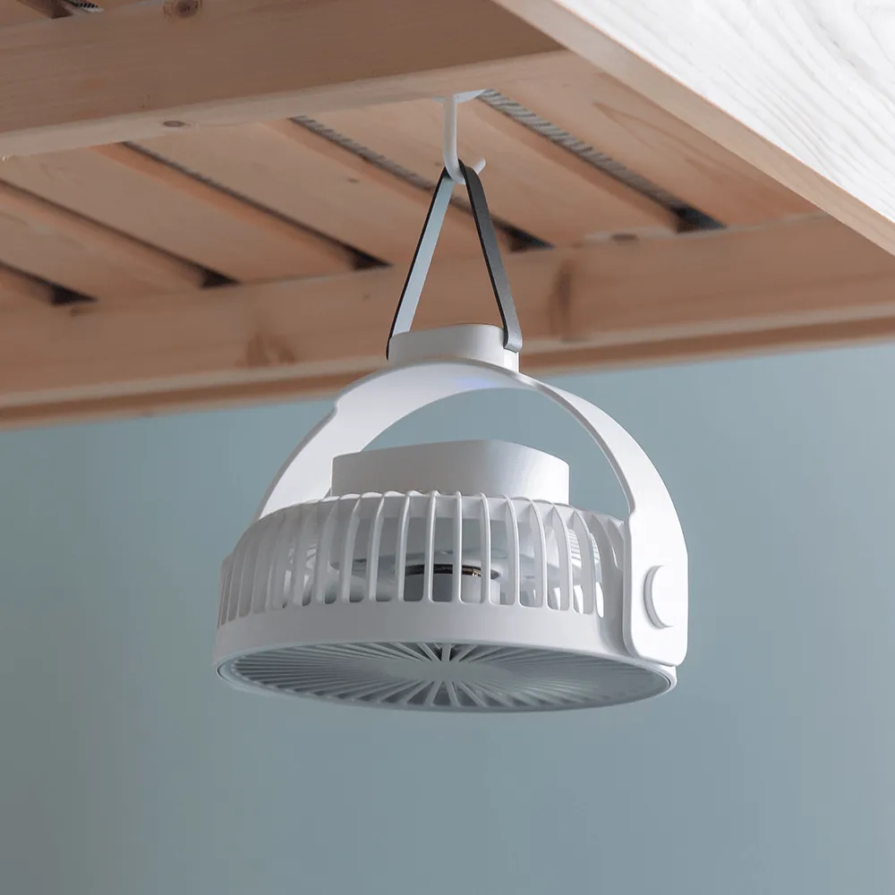 Mini Ceiling Fan Outdoor Tent Fan Desktop Portable USB Rechargeable Fans 4 Gears Wind Speed for Home Office Dormitory Bedroom