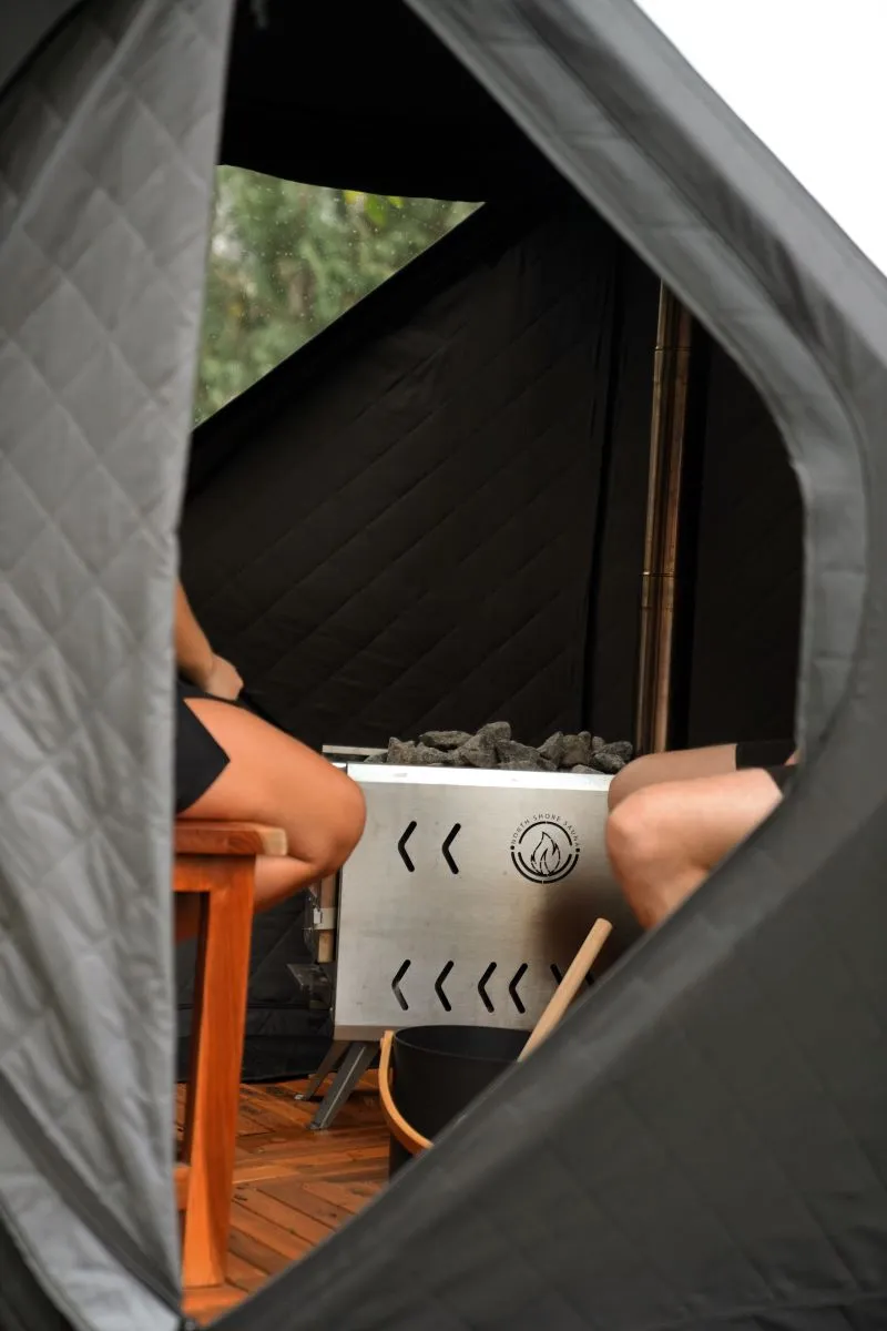 Mini Cube Sauna Tent | 2-Person | Wood-Fired
