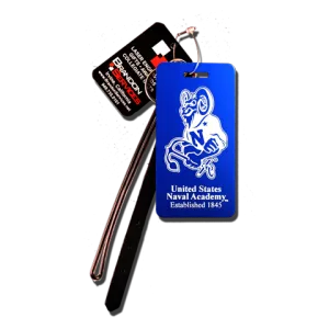 Navy "Bill the Goat" Large Luggage Tag