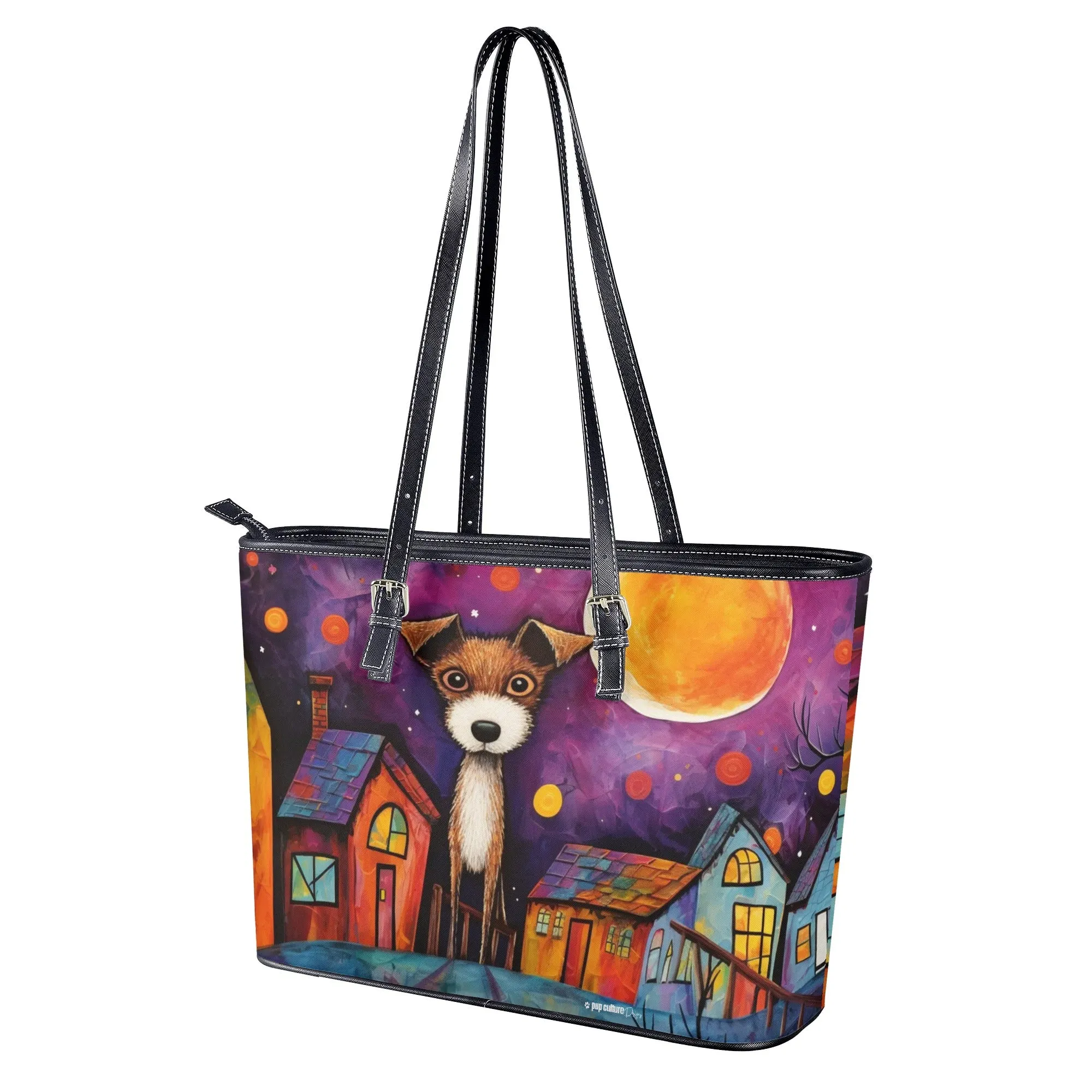 Original Jack Russell Terrier Dog Art Durable Zipper Handbag