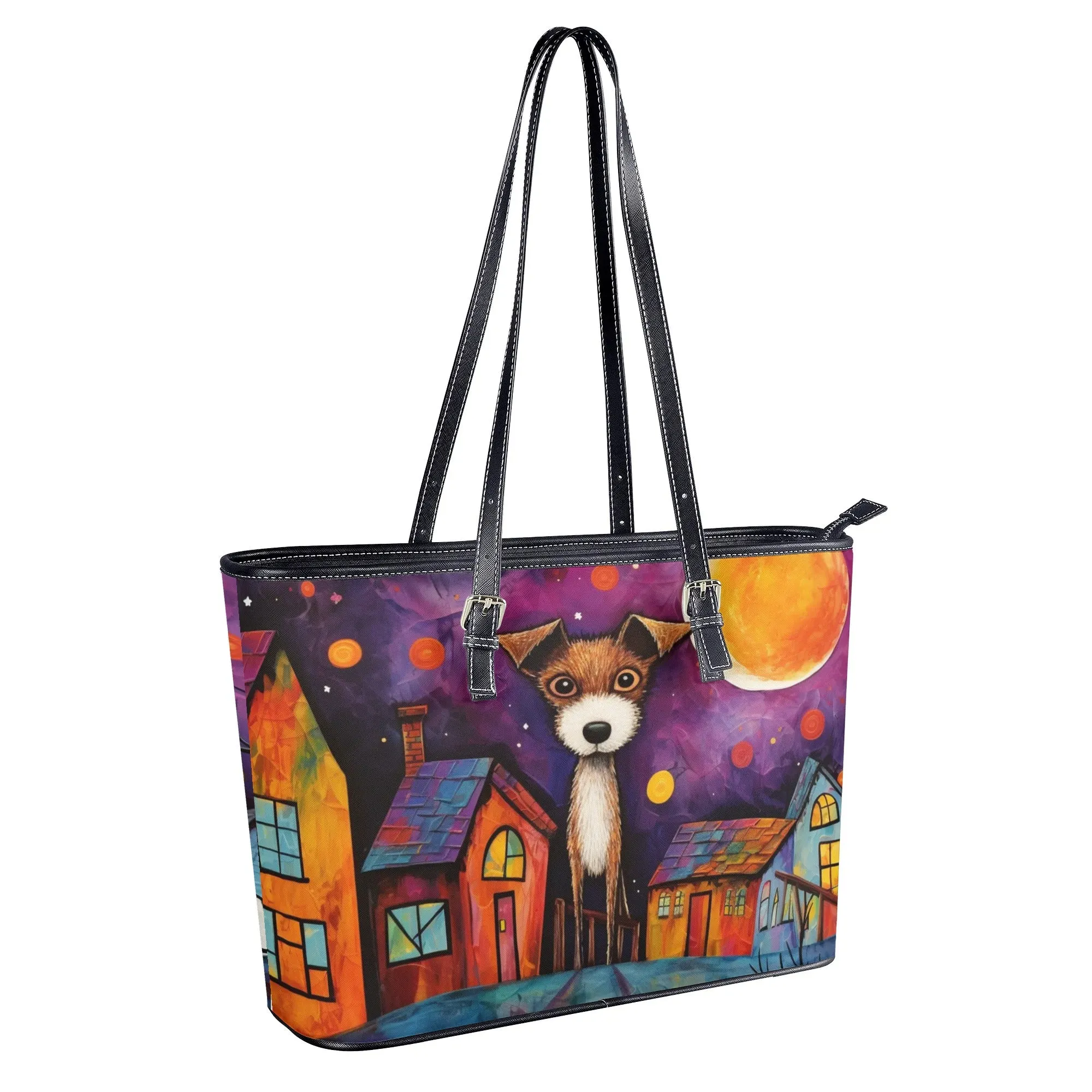Original Jack Russell Terrier Dog Art Durable Zipper Handbag