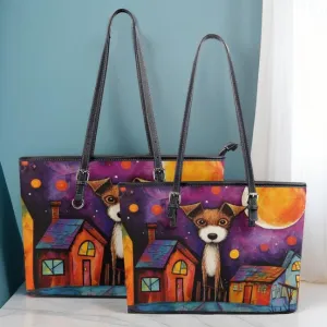 Original Jack Russell Terrier Dog Art Durable Zipper Handbag