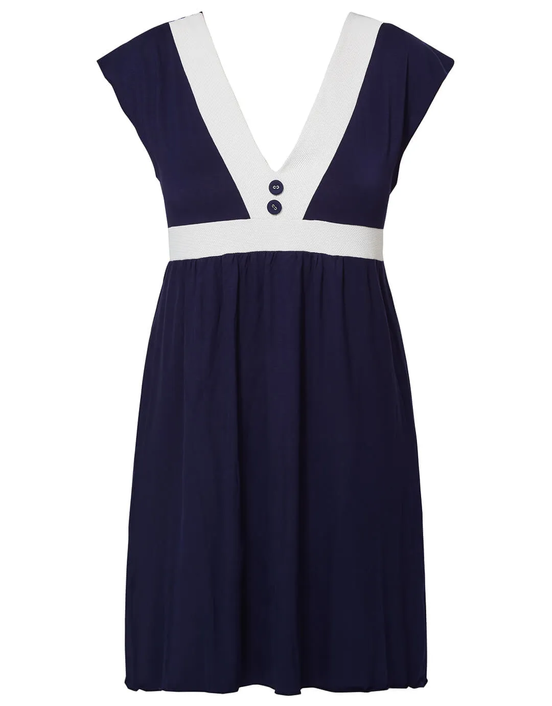 Pitusa Dress - Navy and White