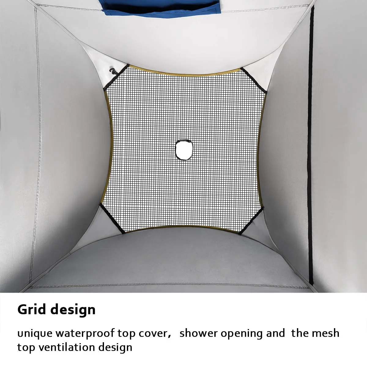 Portable Blue Pop-Up Privacy Tent for Outdoor Use