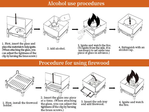 Qingluan Dual-Fuel Alcohol & Wood Fire Pit