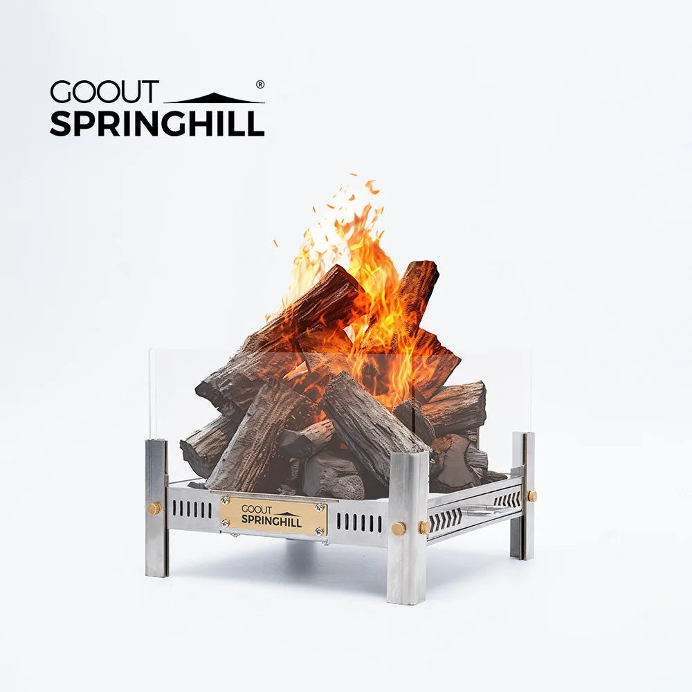 Qingluan Dual-Fuel Alcohol & Wood Fire Pit
