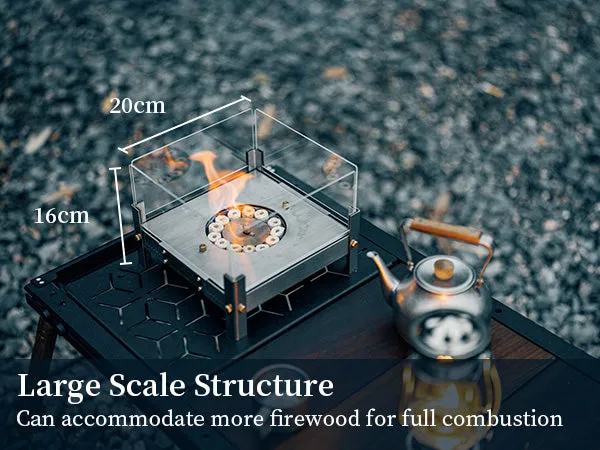 Qingluan Dual-Fuel Alcohol & Wood Fire Pit