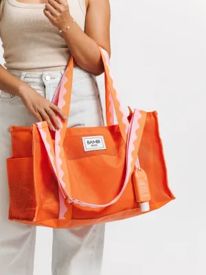 The Bambi Mesh Bag in Tangerine