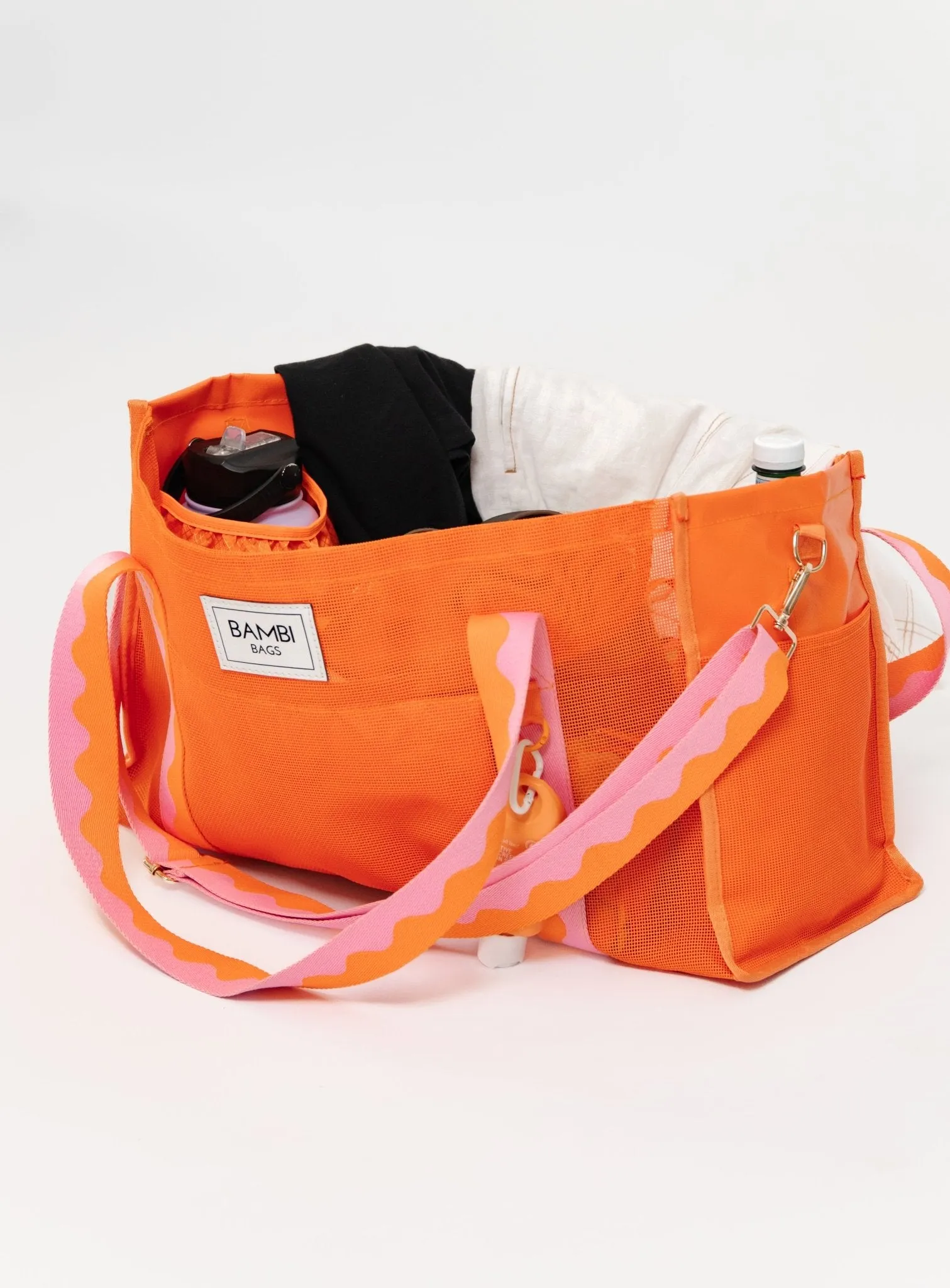 The Bambi Mesh Bag in Tangerine