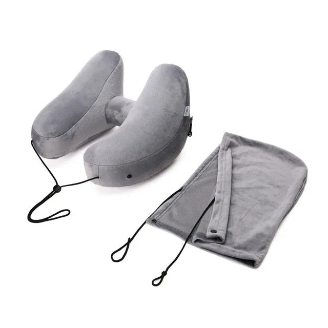 Traveloped H-shape Inflatable Travel Neck Pillow