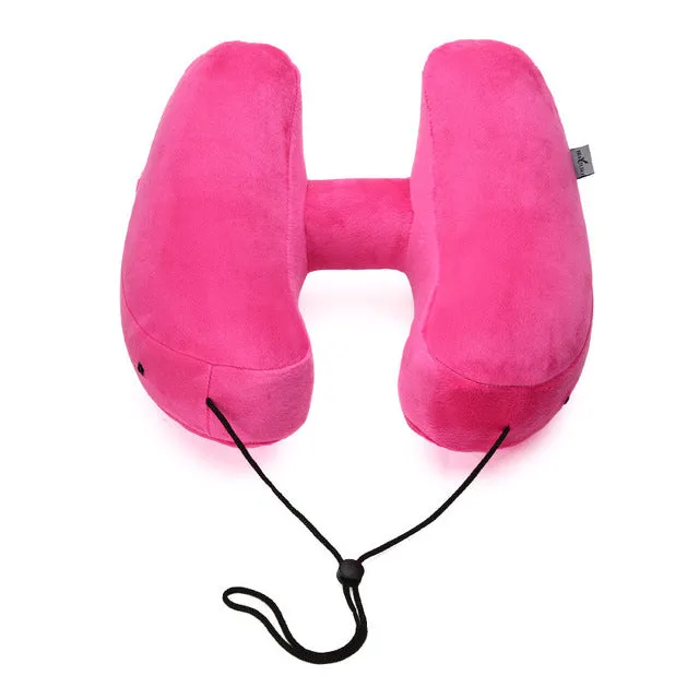 Traveloped H-shape Inflatable Travel Neck Pillow