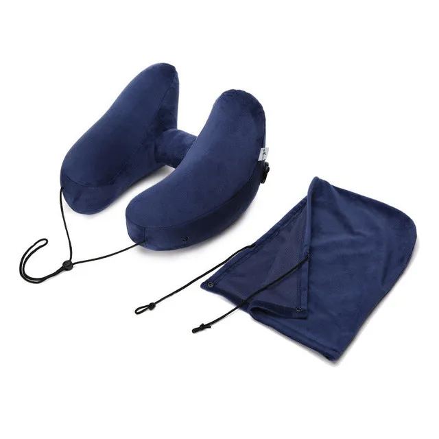 Traveloped H-shape Inflatable Travel Neck Pillow