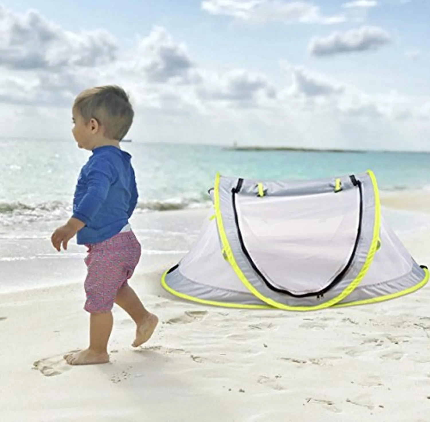 Wayfinder TravelTot, Baby Travel Tent Portable Baby Travel Bed Indoor & Outdoor Travel Crib Baby Beach Tent UPF 50  UV Protection w/Mosquito Net and 2 Pegs