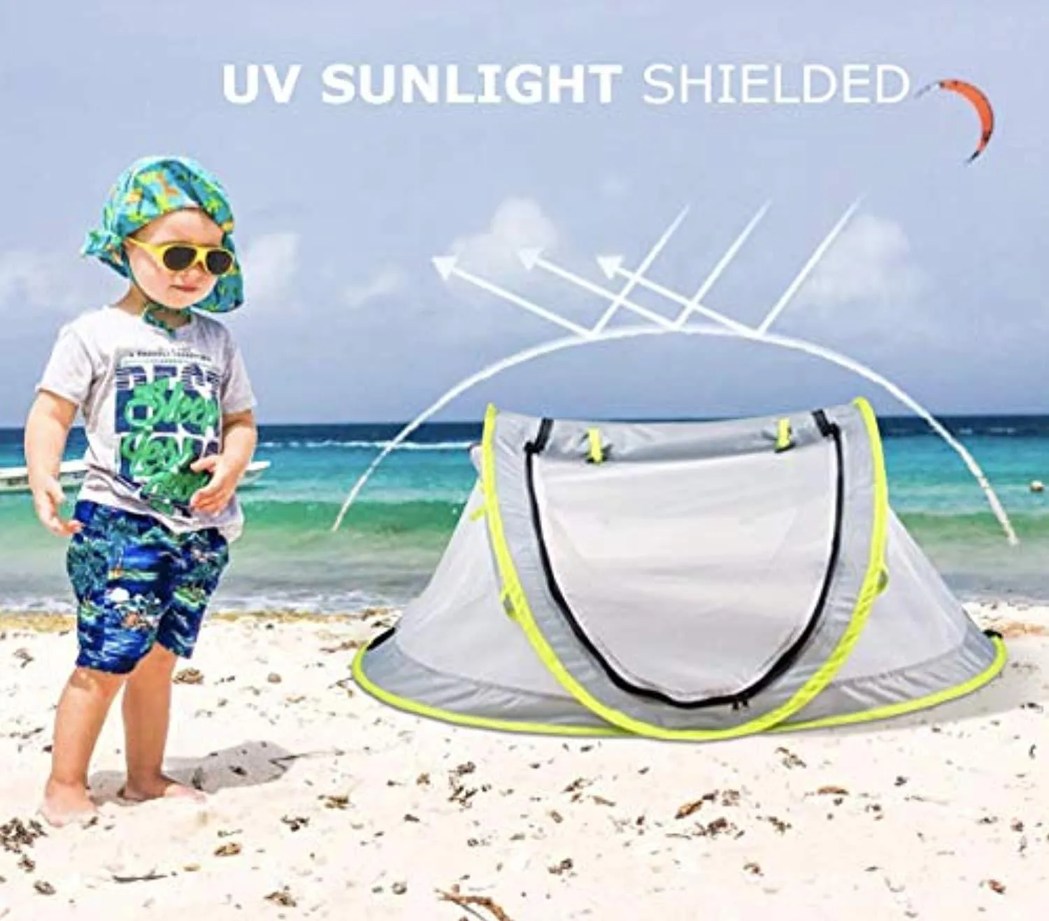 Wayfinder TravelTot, Baby Travel Tent Portable Baby Travel Bed Indoor & Outdoor Travel Crib Baby Beach Tent UPF 50  UV Protection w/Mosquito Net and 2 Pegs