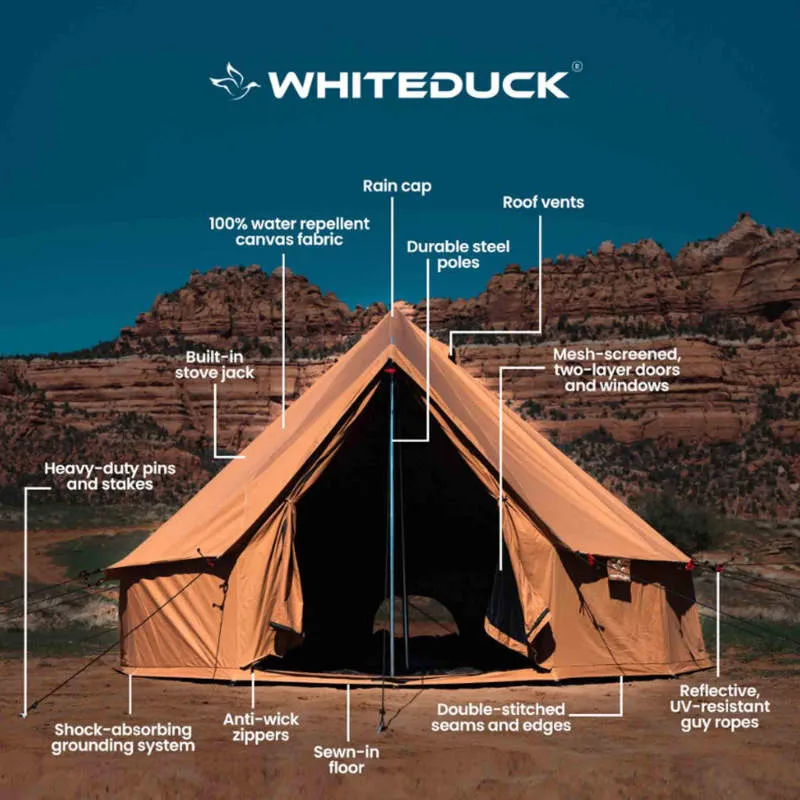 White Duck Regatta Canvas Bell Tent and EcoFlow DELTA Pro Portable Power Station Bundle