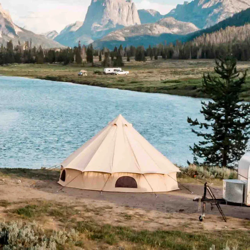 White Duck Regatta Canvas Bell Tent and EcoFlow DELTA Pro Portable Power Station Bundle