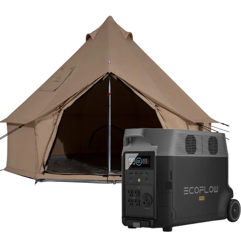 White Duck Regatta Canvas Bell Tent and EcoFlow DELTA Pro Portable Power Station Bundle